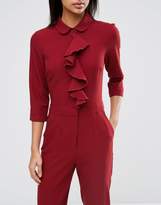 Thumbnail for your product : ASOS Jumpsuit With Shirt And Ruffle Detail