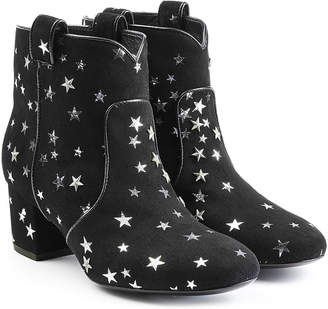 Laurence Dacade Suede Ankle Boots with Star Print