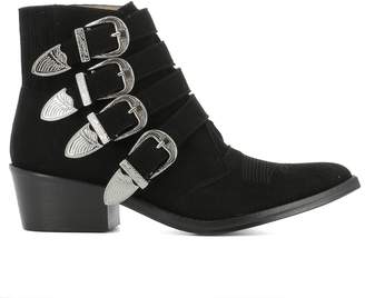 Toga Pulla Black Suede Ankle Boots
