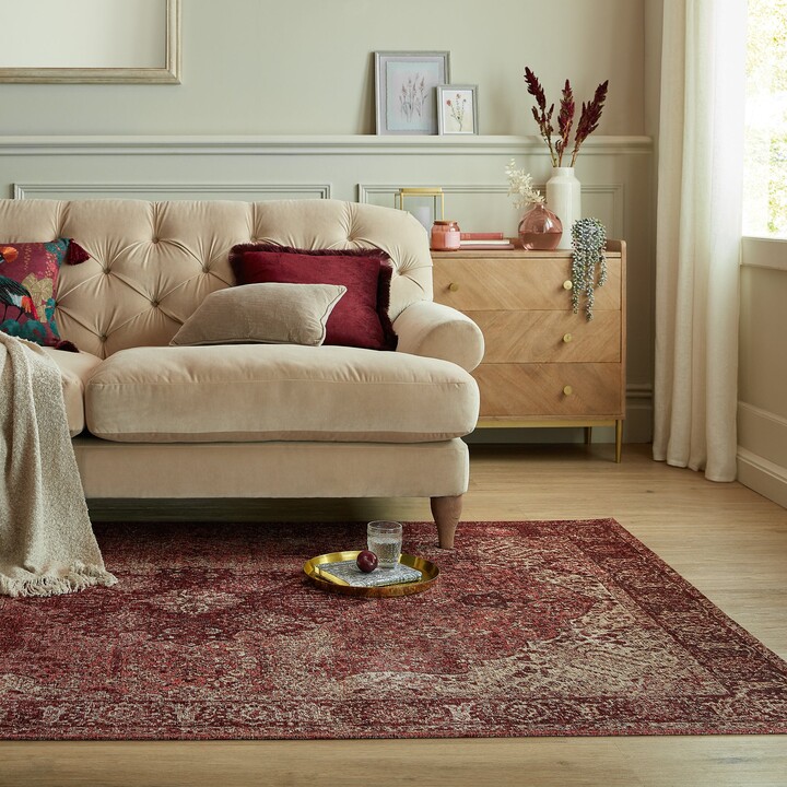 Dunelm Mila Traditional Rug Red ShopStyle