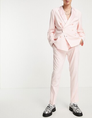 Reclaimed Vintage Inspired couture suit pants in dusty pink