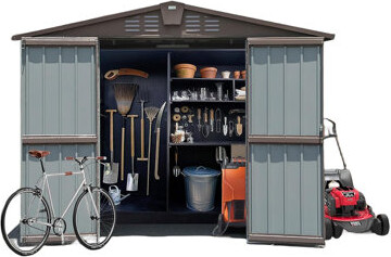 NFusion Jalen 8.2x6.2FT Outdoor Storage Shed with Lockable Doors & Air Vents