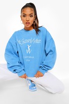Thumbnail for your product : boohoo Petite Ye Saint West Overdyed Sweatshirt
