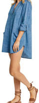 Thumbnail for your product : Seafolly NEW Boyfriend Beach Shirt Blue