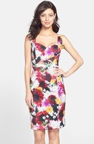 Thumbnail for your product : Laundry by Shelli Segal Floral Cutout Scuba Sheath Dress