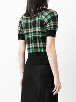 Thumbnail for your product : No.21 Tartan-Check Pattern Knitted Top