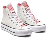 Thumbnail for your product : Converse Chuck Taylor All Star Ox Lift Hybrid Shine glitter platform sneakers in white/multi