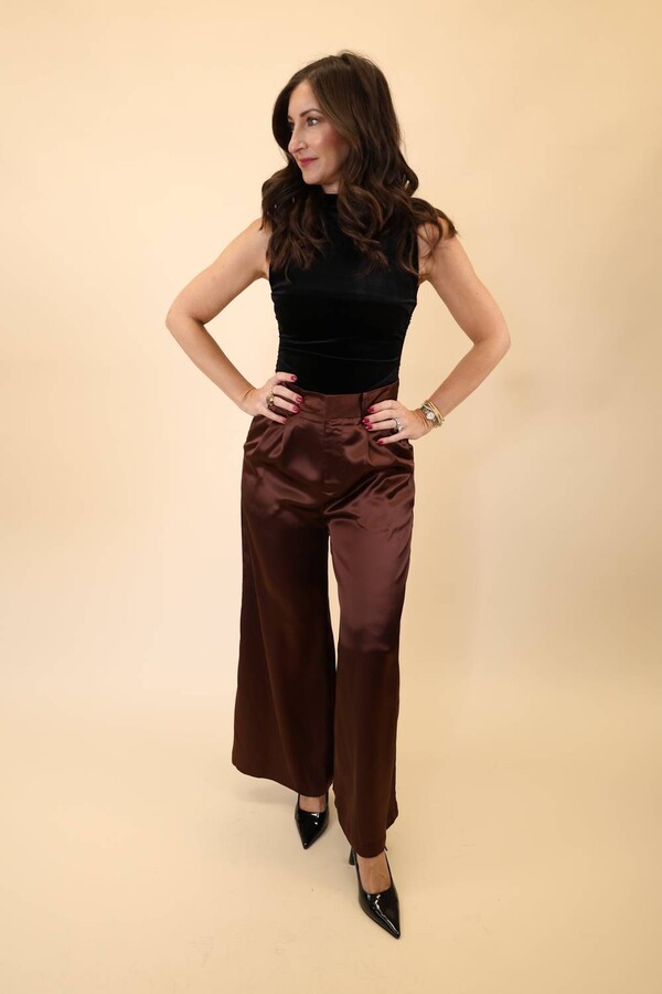 Dèluc Otto Wide Leg Pants In Caramel