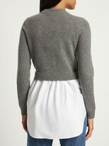 Thumbnail for your product : Alexander Wang Layered Oxford & Knit Cardigan