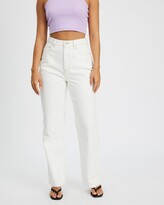 Thumbnail for your product : Lee Women's White High-Waisted - High Baggy Organic Jeans