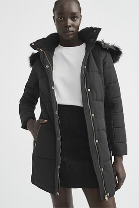 witchery long puffer jacket