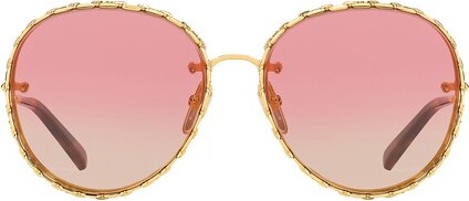 Louis Vuitton LV Edge Large Square Sunglasses Light Tortoise Acetate & Metal. Size E