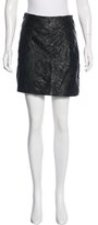 Thumbnail for your product : Catherine Malandrino Leather-Trimmed Mini Skirt