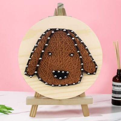 String Art DIY Kit with Stand - Dog. Wizardi Craft Kit F07-M12-1-DHAA28332