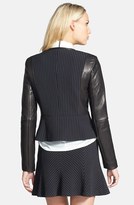 Thumbnail for your product : MICHAEL Michael Kors Pinstripe & Faux Leather Zip Jacket