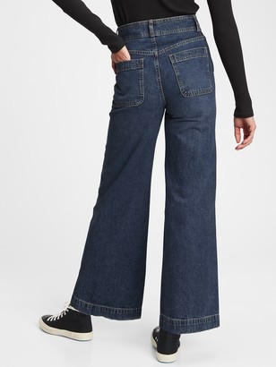 Gap Workforce Collection Sky High Rise Wide-Leg Jeans