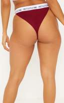 Thumbnail for your product : PrettyLittleThing Maroon High Rise Knickers