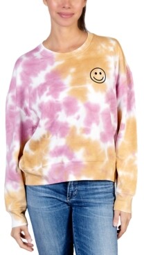 smiley face tie dye sweatshirt