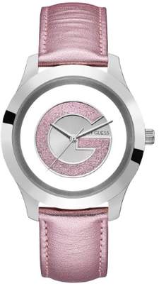 G by Guess Women's Silver-Tone and Pink Watch