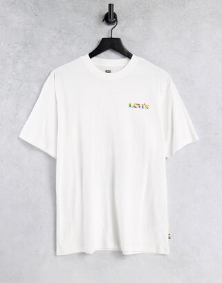 Levi's Pride vintage fit rainbow back print t-shirt in white - ShopStyle