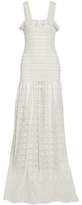 Thumbnail for your product : Stella McCartney Ruffle-trimmed Smocked Lace Maxi Dress
