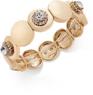 Charter Club Gold-Tone Crystal Stretch Bracelet, Created for Macy's