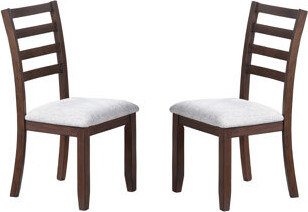 One Allium Way 2pc Back Dining Chairs Modern Design With Soft Upholstered Seat And Curved Legs Side For Room Cushion