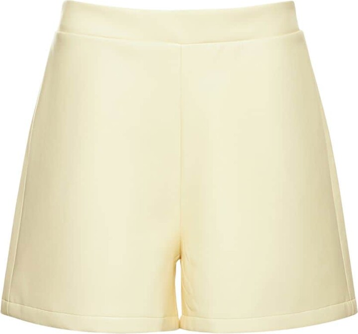 Fete Imperiale Giulia high rise leather shorts - ShopStyle