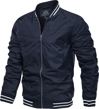 MAGCOMSEN Men's Jacket Lightweight Windbreaker Bomber Jacket Windproof Casual Jacket Outwear 
