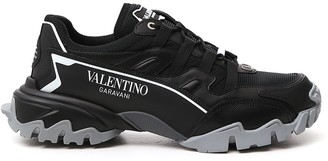 black mens valentino trainers