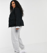 Thumbnail for your product : ASOS Curve DESIGN Curve cotton pocket shacket in black
