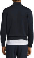 Thumbnail for your product : Moncler Quilted Jersey Track Jacket with Nylon Front, Navy