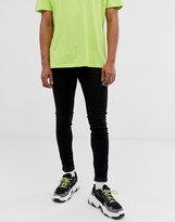 Thumbnail for your product : Cheap Monday him spray super skinny jeans in black