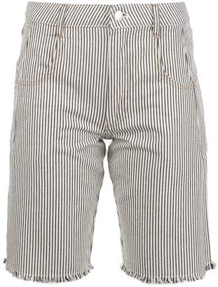 Alexander Wang T By striped denim shorts