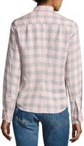 Thumbnail for your product : Frank And Eileen Barry Large Check Shirt, Pink/Gray