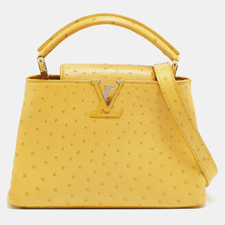 Pre-owned Louis Vuitton Capucines Crocodile Gold-tone Bb White, ModeSens