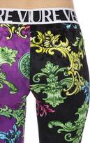 Thumbnail for your product : Versace Jeans Couture Printed Velvet Leggings