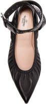 Thumbnail for your product : Valentino Ankle Strap Leather Ballerina Flats