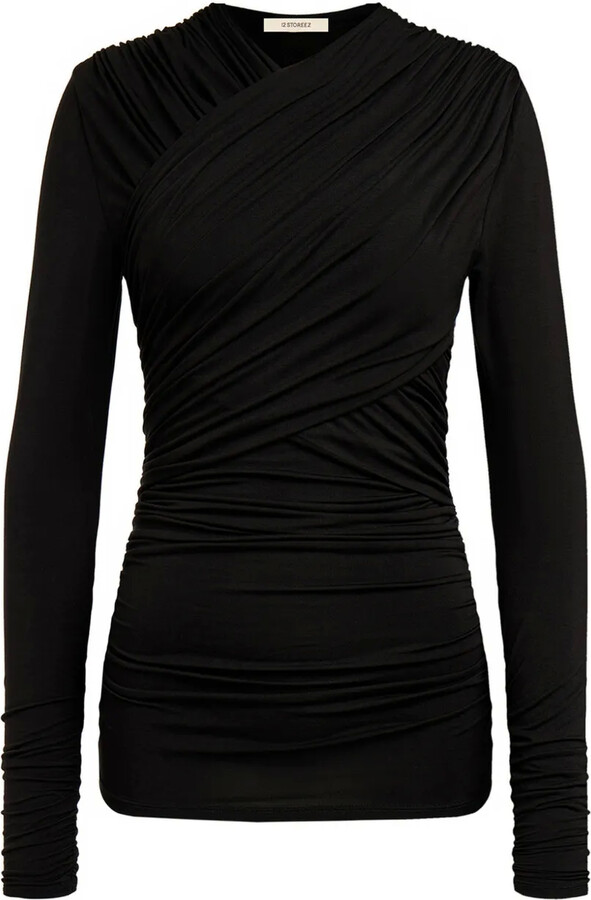 12 STOREEZ Draped Ruched Top