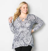 Thumbnail for your product : Avenue Paisley Caged Sharkbite Top