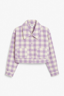 Monki houndstooth jacket Clearance