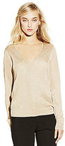 Thumbnail for your product : Vince Camuto Metallic V-Neck Sweater