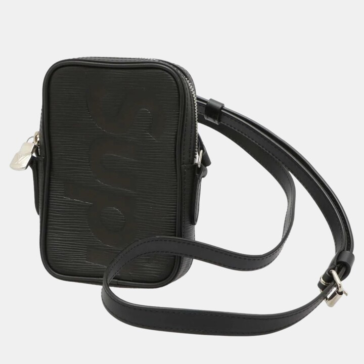Pre-Owned Louis Vuitton Crossbody Shoulder Bag Messenger PM Black Leather  Men's M52176 (Good) 