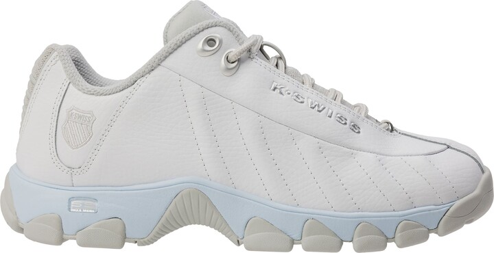 K-Swiss Women's ST329 Shoes, Size 5.5, White/Gray/Ice Water
