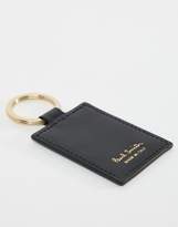 Thumbnail for your product : Paul Smith leather classic stripe keyring in black