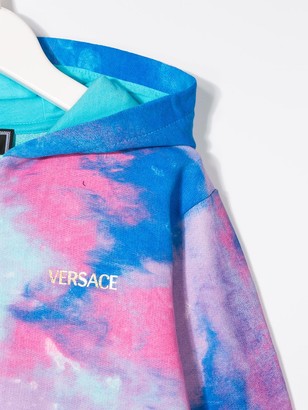 Versace Children Marble-Effect Hooded Sweatshirt