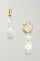 Thumbnail for your product : COMPLETEDWORKS Wibble, Wobble Gold-plated Pearl Hoop Earrings
