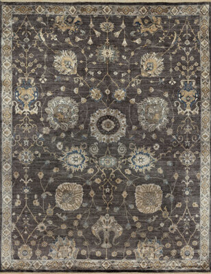Loloi Rugs Kehoe Oriental Hand Knotted Bamboo Slat/Seagrass Gray Area Rug