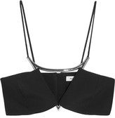 Thumbnail for your product : Thierry Mugler Embellished Crepe Bra Top - Black
