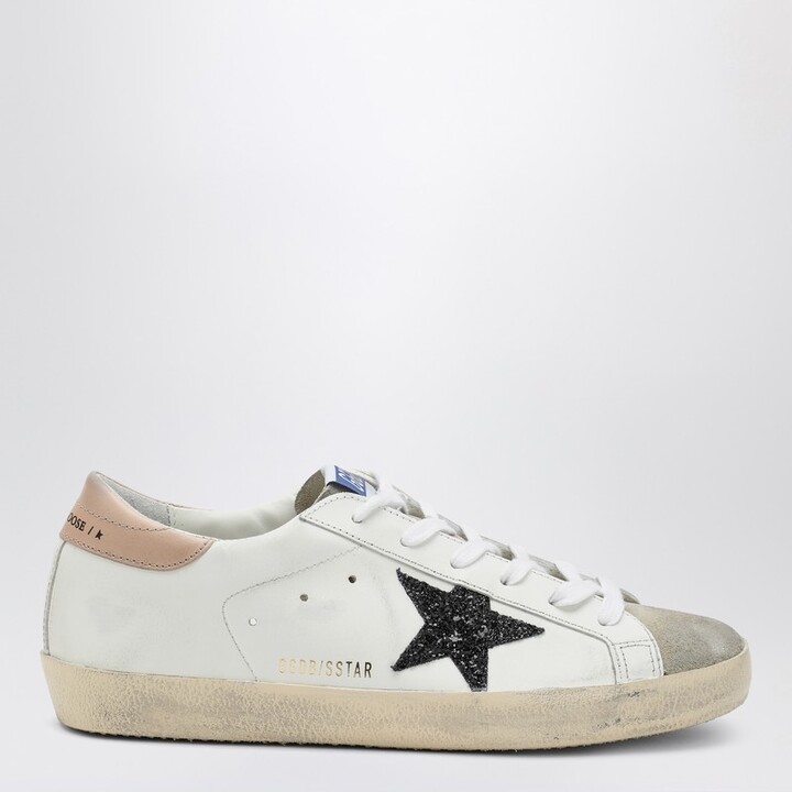 Golden Goose Sneaker Super-Star white/pink/black with glitter